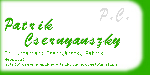patrik csernyanszky business card