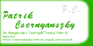 patrik csernyanszky business card